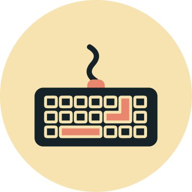 Klavye web simgesinin vektör illüstrasyonu