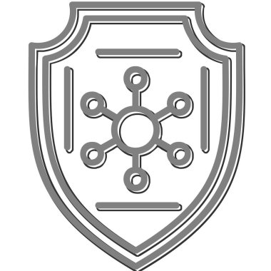 Ağ için koruma kalkanı vektör simgesi 