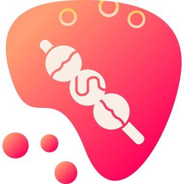 Dango web simgesi. Japon dango tatlıları vektör illüstrasyonu