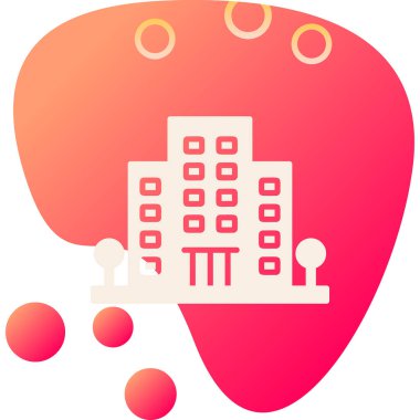 Office Building web simgesi, vektör illüstrasyonu