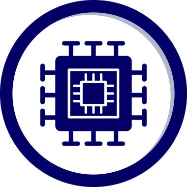 İşlemci. Web simgesi basit tasarım 