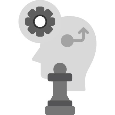 Stratejik düşünme simgesi, vektör illüstrasyonu  