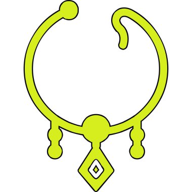 kolye simgesi vektör illüstrasyonu