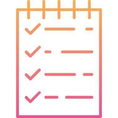 Kontrol listesi. Web simgesi basit illüstrasyon 