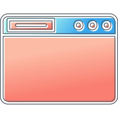 Tarayıcı. Web simgesi vektör illüstrasyonu