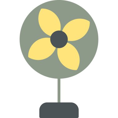 air fan simgesi, vektör illüstrasyonu basit tasarım