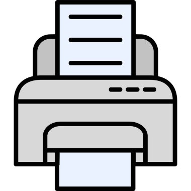 yazıcı web simgesi basit illüstrasyon 