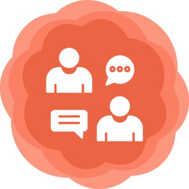 sohbet simgesi, vektör illüstrasyonu basit tasarım