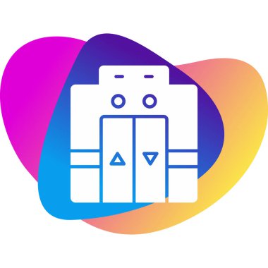 Asansör simgesi, vektör illüstrasyonu basit tasarım