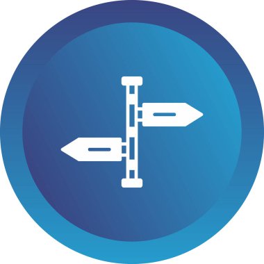 Yol İşaretinin vektör simgesi