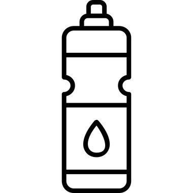 Su şişesi. Web simgesi basit illüstrasyon