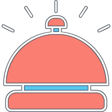 Desk Bell modern simgesinin vektör çizimi            