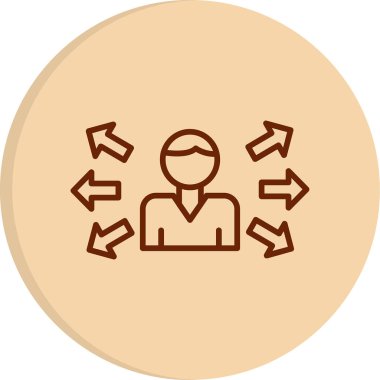 Çoklu görev ağ simgesi, vektör illüstrasyonu 