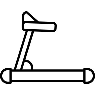 koşu bandı web simgesi, vektör çizim 