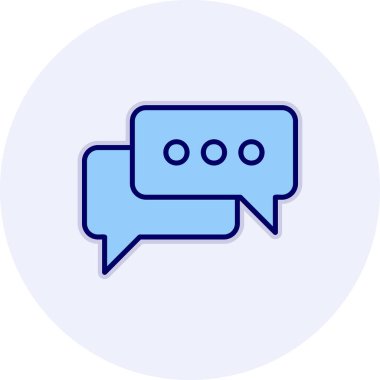 Sohbet baloncukları simgesi, vektör illüstrasyonu basit tasarım