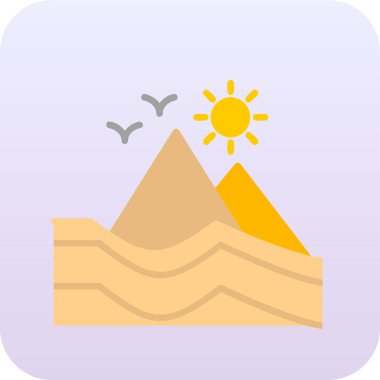 Dune simgesi çizgi vektör çizimi 