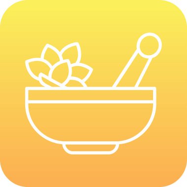 Havan ve tokmak simgeleri, web basit illüstrasyon