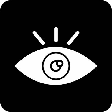 Göz. Web simgesi basit illüstrasyon 