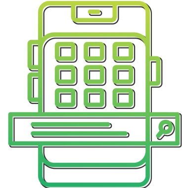 pos uçbirimi ve arama çubuğu vektör simgesi 