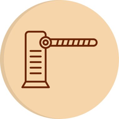 Güvenlik Kapısı Web Simgesi. Basit Vektör İllüstrasyonu