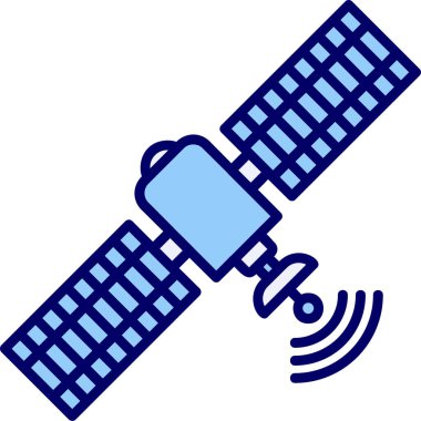 Uydu. Web simgesi basit illüstrasyon 