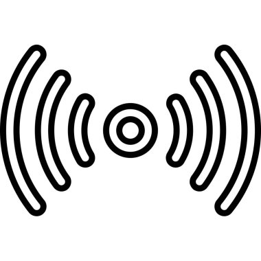 Kablosuz. Web simgesi basit illüstrasyon 