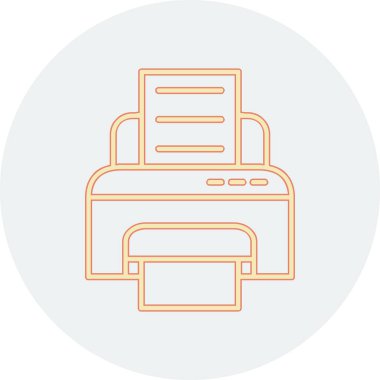 yazıcı web simgesi basit illüstrasyon 