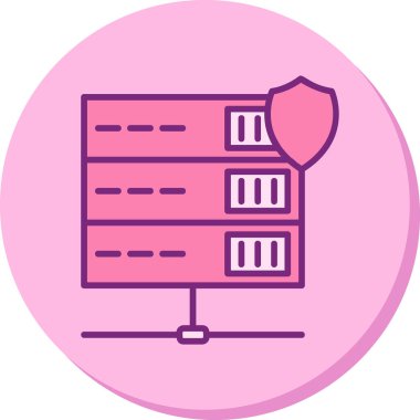 Sunucu Koruma Ağı simgesi basit illüstrasyon              