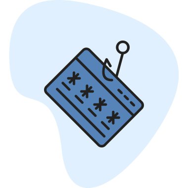 phishing simgesi, vektör illüstrasyonu basit tasarım