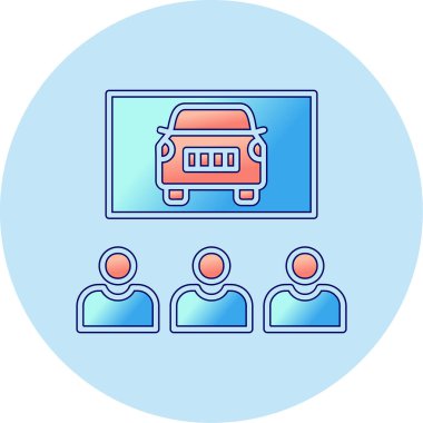 Sınıf Sürücü Web simgesi vektör çizimi