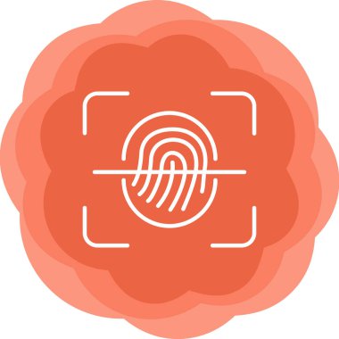 Parmak Tarayıcı Web simgesi, vektör illüstrasyonu