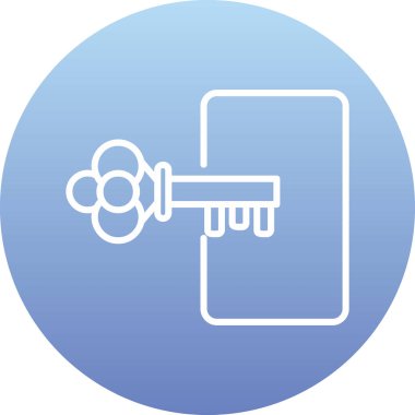 Giriş yap, anahtar simgesi vektör çizimi