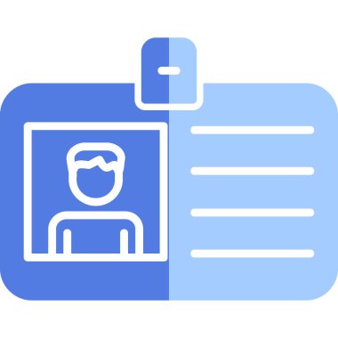 Kimlik kartı web simgesi, vektör illüstrasyonu