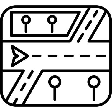 Harita simgesi, konum konsept vektör illüstrasyonu