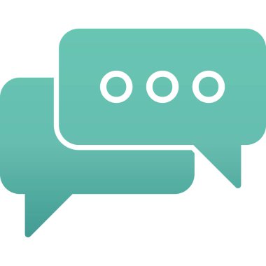 Sohbet baloncukları simgesi, vektör illüstrasyonu basit tasarım