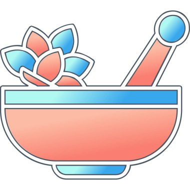 Havan ve tokmak simgeleri, web basit illüstrasyon