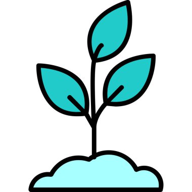 Bitki. Web simgesi basit illüstrasyon 