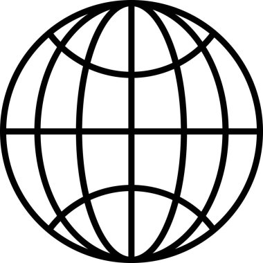 genel ağ dünya simgesi ana hat biçiminde