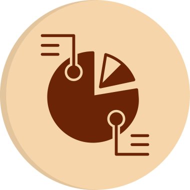 Pasta çizelgesi simgesi, vektör illüstrasyonu 