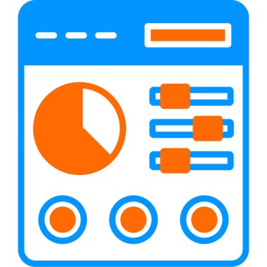 Kontrol Paneli modern simgesinin vektör illüstrasyonu                         
