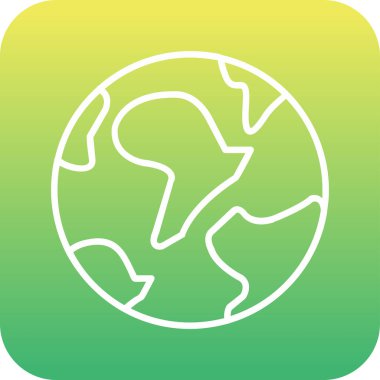 toprak küresi simgesi, vektör illüstrasyonu basit tasarım