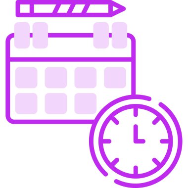 Zamanlama simgesi, vektör illüstrasyonu