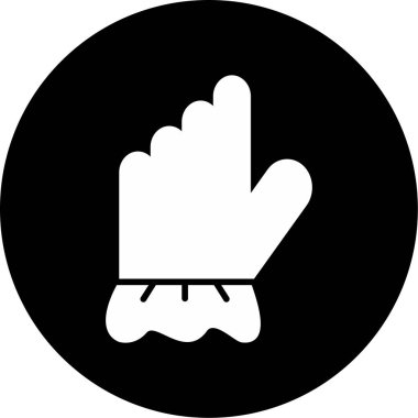 Eldiven simgesi, vektör illüstrasyonu basit tasarım