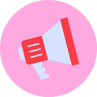 megafon web simgesi, vektör çizim 