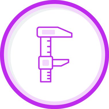 calliper simgesi, vektör illüstrasyonu basit tasarım