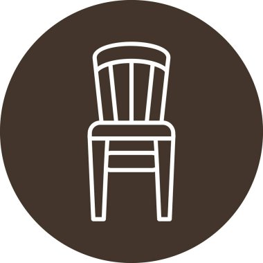 Sandalye. Web simgesi basit illüstrasyon 