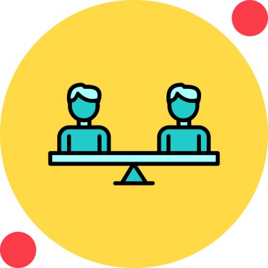 Modern Eşitlik simgesinin vektör illüstrasyonu                