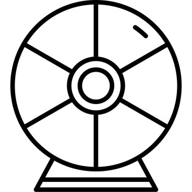 tekerlek düz simge vektör çizim