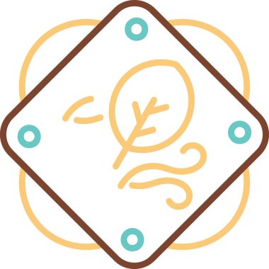 Kuru yaprak ağ ikonu vektör illüstrasyonu