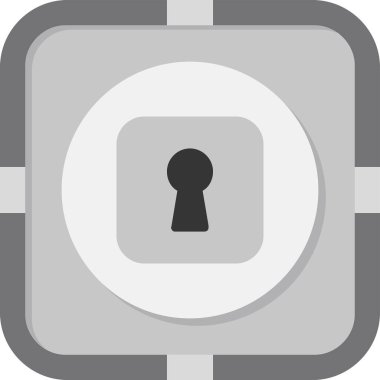 kilit düz simge vektör çizim